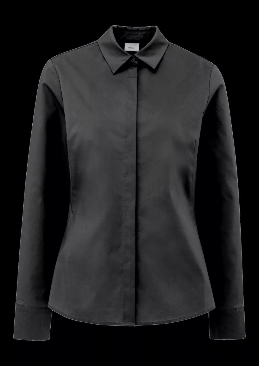 s.Oliver BLACK LABEL Klassische Bluse, mit verdeckter Knopfleiste günstig online kaufen