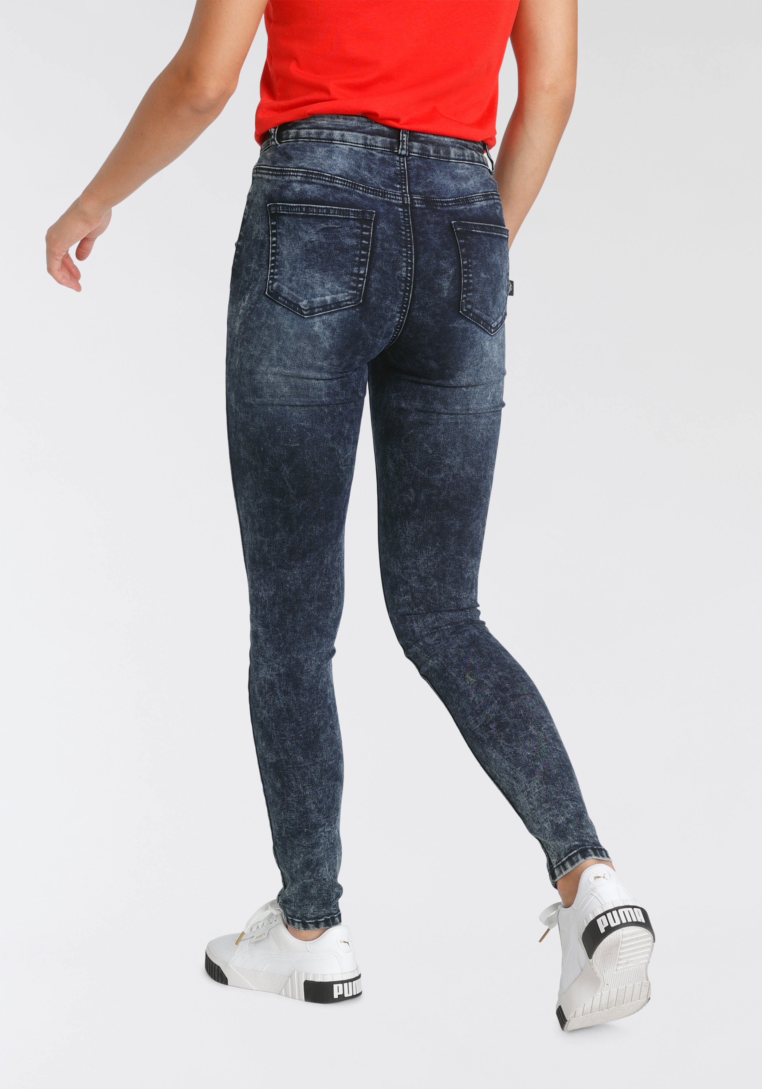 Arizona Skinny-fit-Jeans Ultra Stretch moon washed Moonwashed Jeans günstig online kaufen