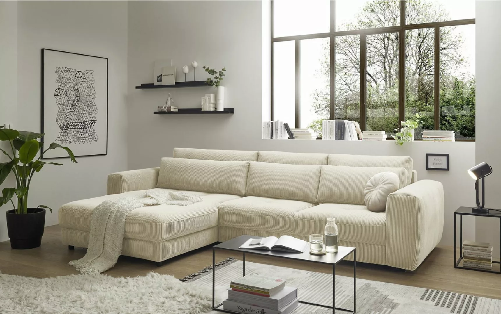 ED EXCITING DESIGN Ecksofa "Barura L-Form", frei im Raum stellbar günstig online kaufen