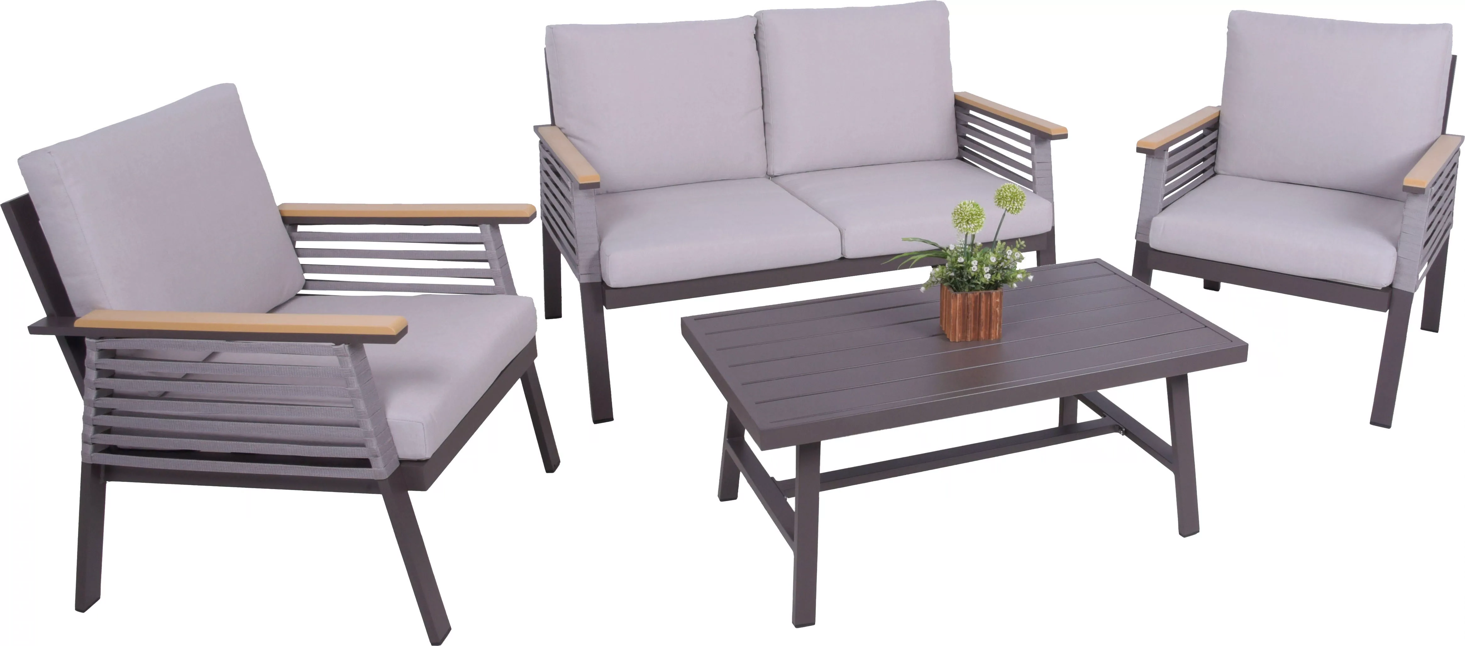 Garden Pleasure Gartenlounge-Set ", Lounge-Gruppe "DENIA"", 2 Sessel, 1 Sof günstig online kaufen
