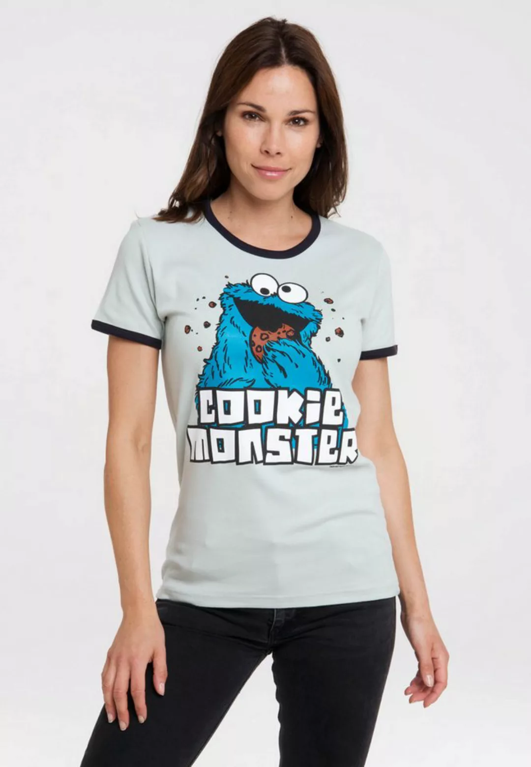 LOGOSHIRT T-Shirt Sesamstrasse - Krümelmonster mit lizenziertem Print günstig online kaufen