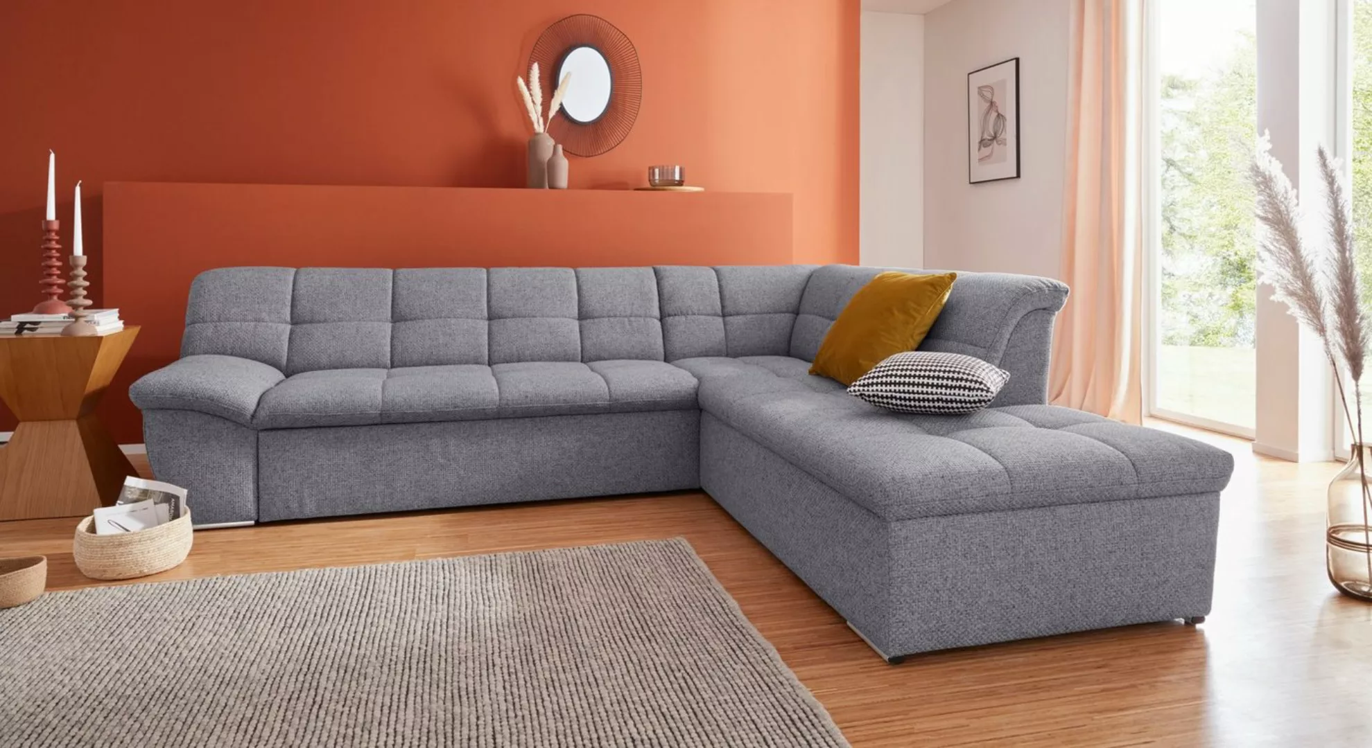 DOMO collection Ecksofa "Lagoa L-Form", wahlweise mit Bettfunktion, frei im günstig online kaufen