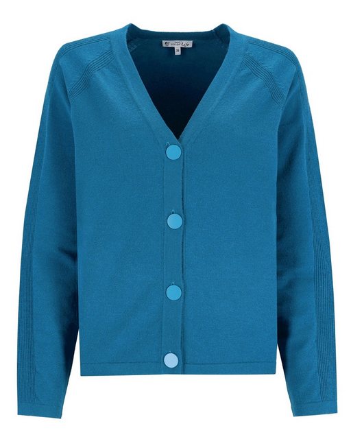 Hajo Strickjacke Cardigan mit V-Ausschnitt günstig online kaufen