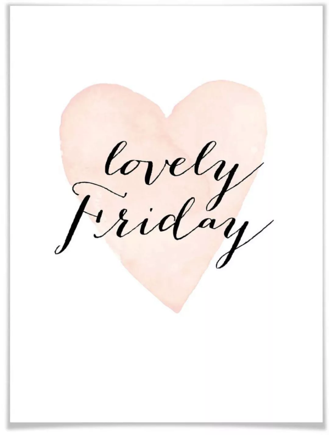 Wall-Art Poster "lovely Friday Affirmationen", Schriftzug, (1 St.) günstig online kaufen