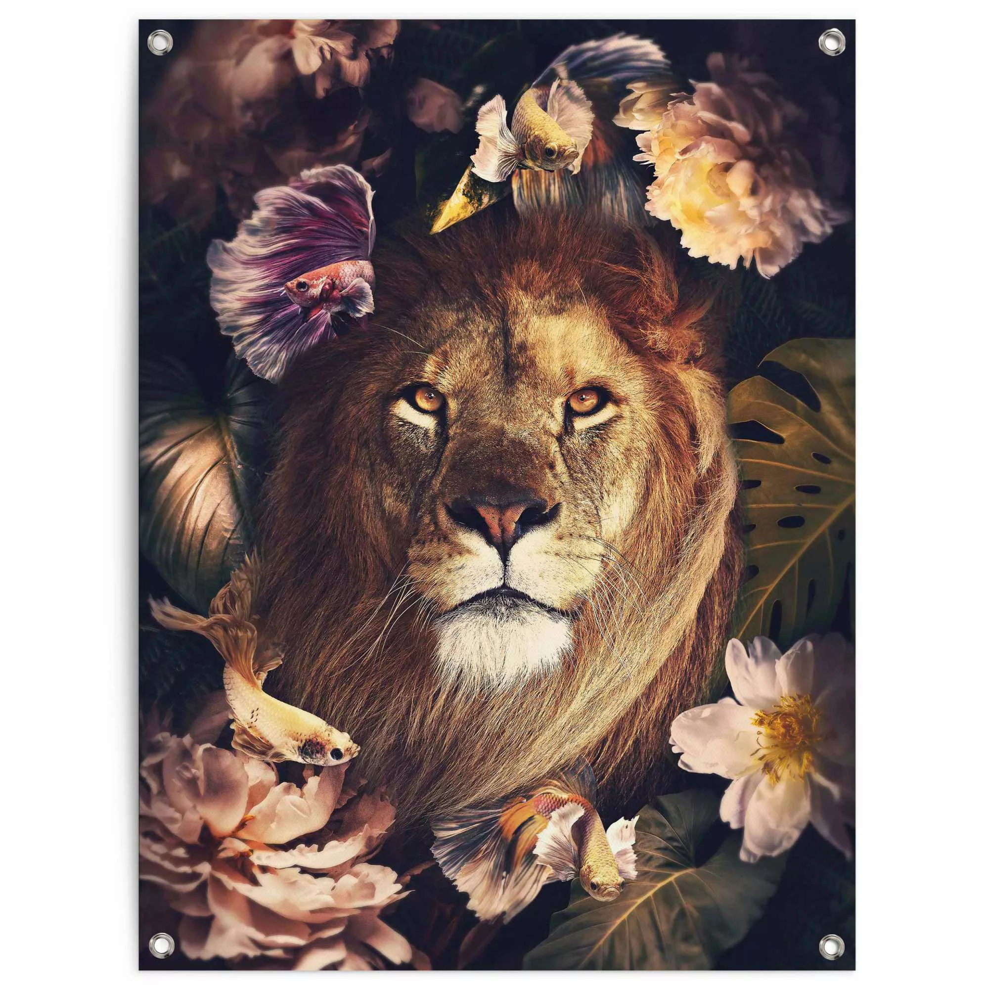 Reinders Poster "Dschungel-Löwe", Outdoor für Garten oder Balkon günstig online kaufen