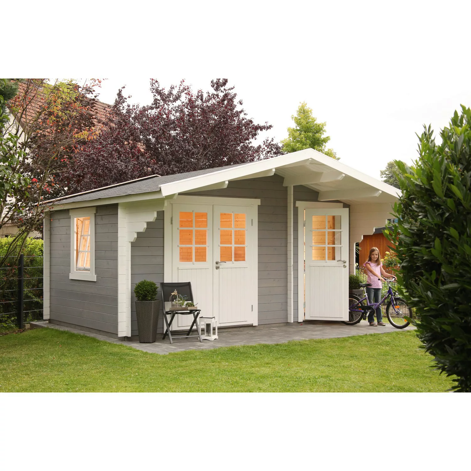 Wolff Finnhaus Holz-Gartenhaus Caro 34 XL 450 cm x 300 cm günstig online kaufen
