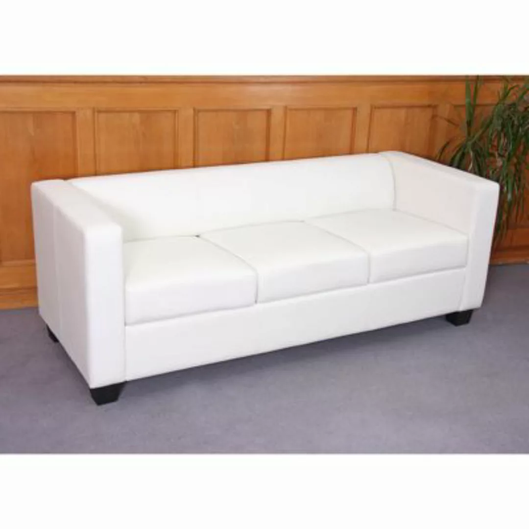 HWC Mendler 3er Sofa weiß günstig online kaufen