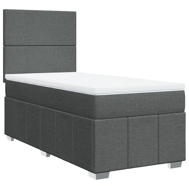 vidaXL Bett Boxspringbett mit Matratze Dunkelgrau 90x190 cm Stoff günstig online kaufen