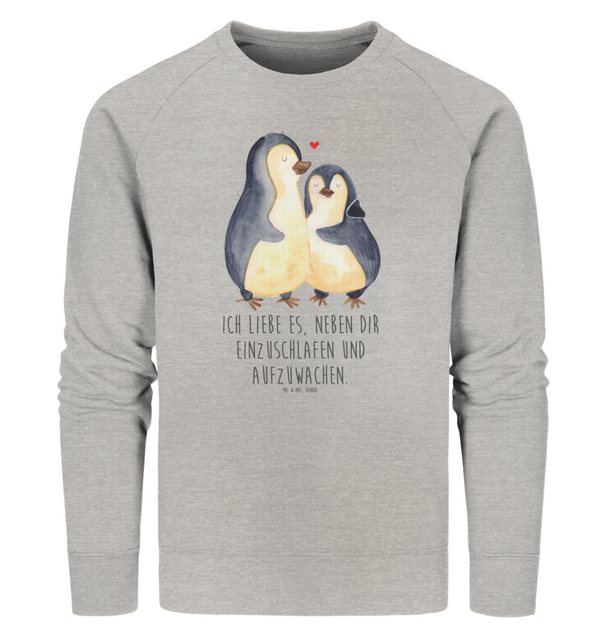 Mr. & Mrs. Panda Longpullover Größe XXL Pinguine Einschlafen - Heather Grey günstig online kaufen