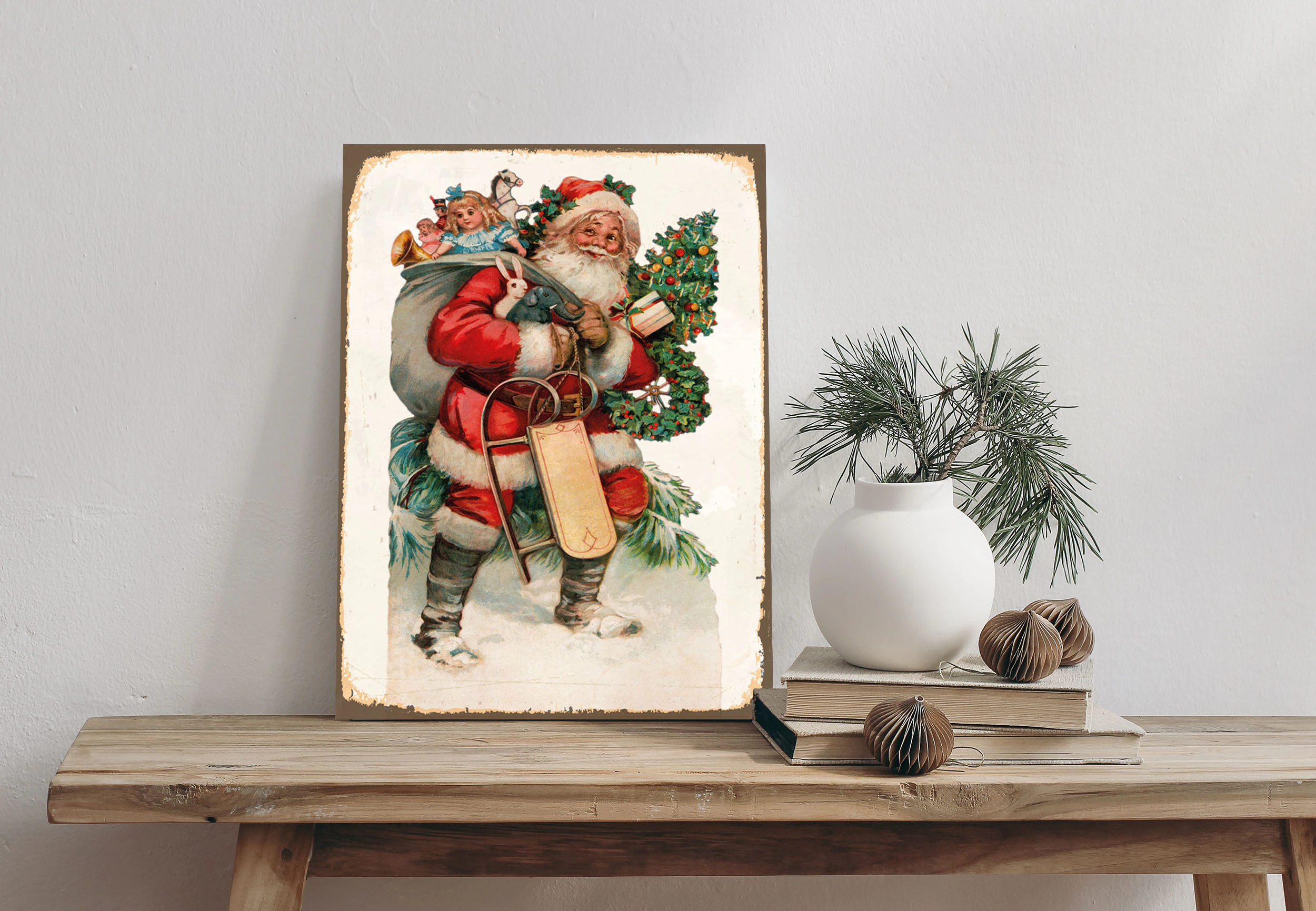 queence Alu-Dibond-Druck "Weihnachtsmann", Weihnachtsmann-Weihnachten, (1 S günstig online kaufen