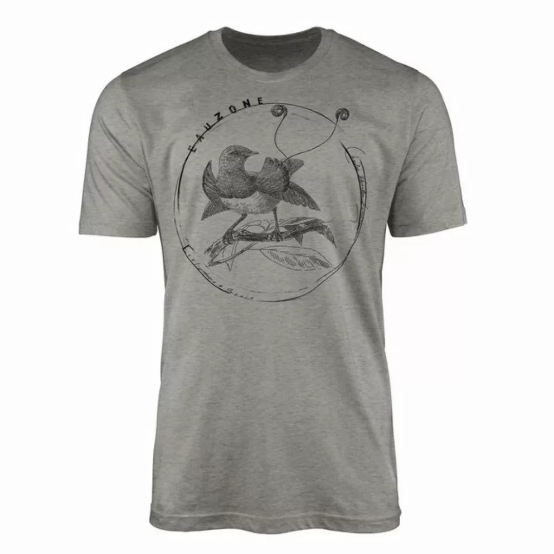 Sinus Art T-Shirt Evolution Herren T-Shirt Paradiesvogel günstig online kaufen