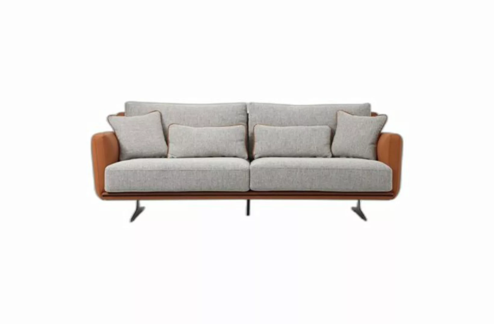 Xlmoebel 2-Sitzer Doppelsofa 2-Sitzer Stoff Orange Zeitgemäßes Design Wohnr günstig online kaufen