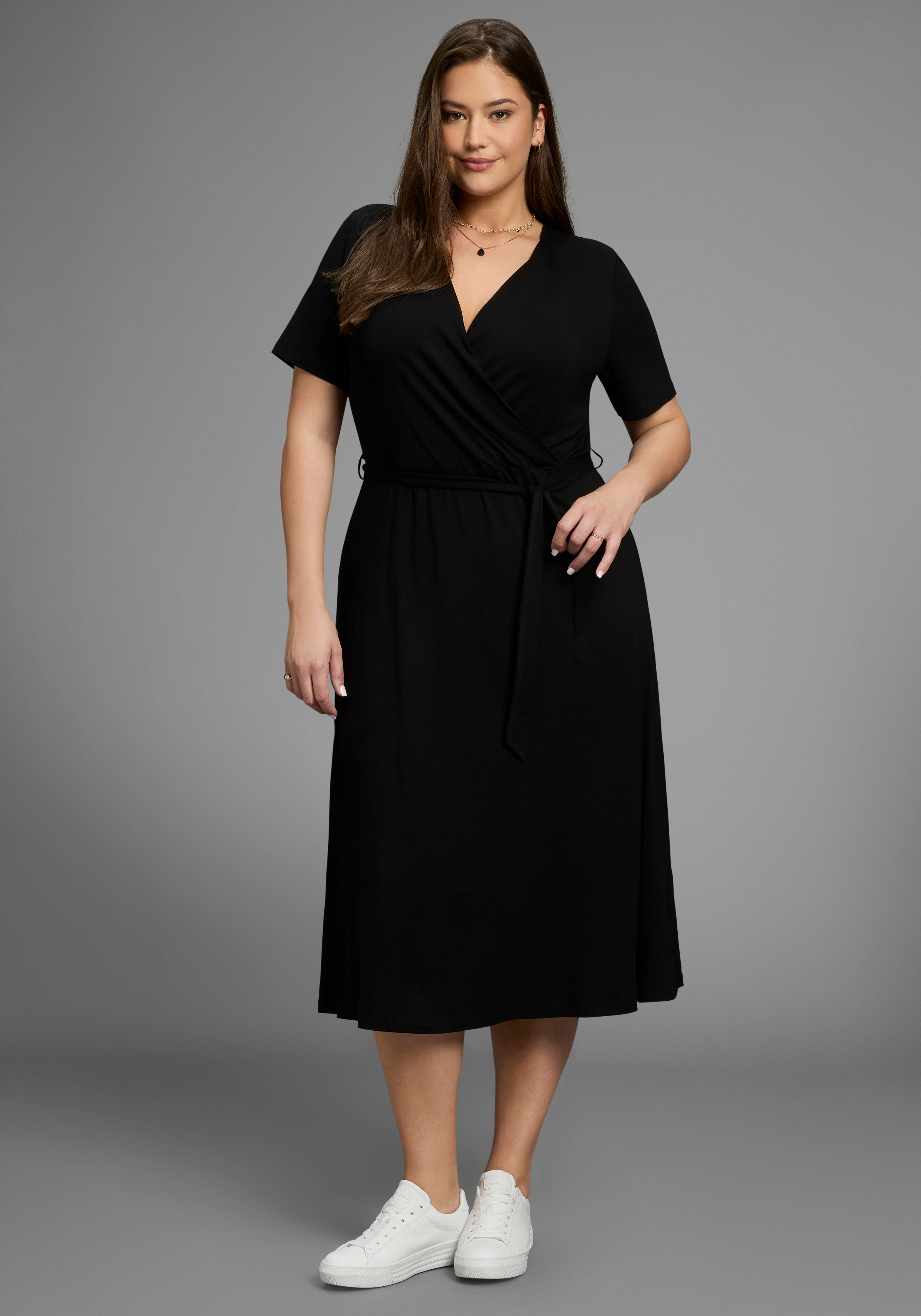 Laura Scott CURVE Midikleid, mit betonter Taille - GROSSE GRÖSSE günstig online kaufen