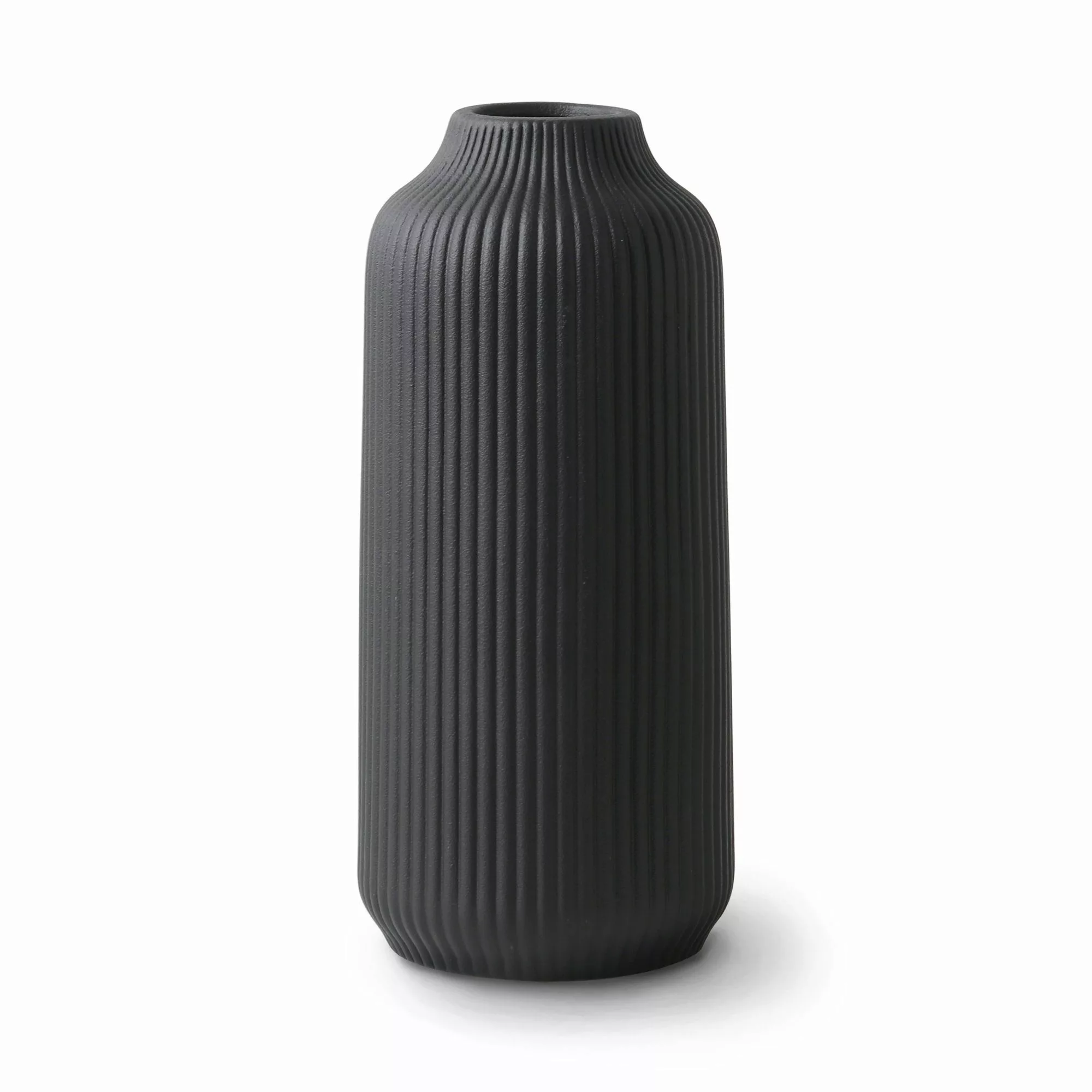 flature Tischvase Keramik Vase Schwarz mit günstig online kaufen