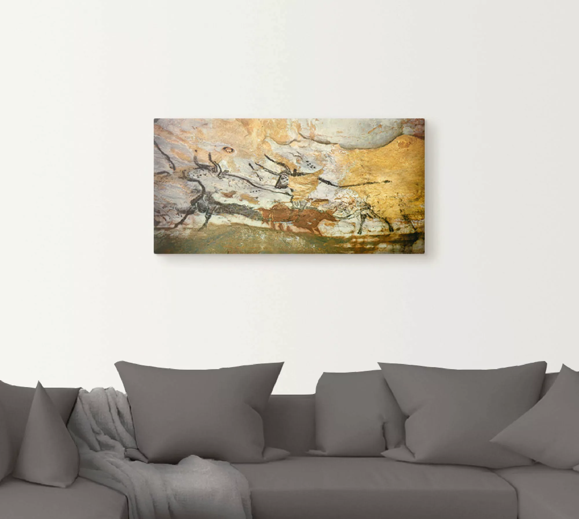 Artland Wandbild "Höhle von Lascaux Stiere", Wildtiere, (1 St.), als Leinwa günstig online kaufen