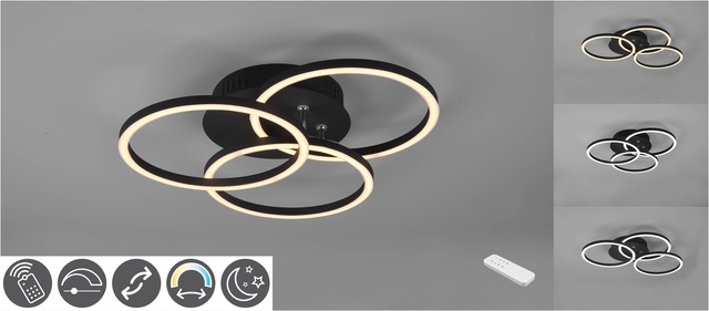 TRIO Leuchten LED Deckenleuchte »Circle«, 1 flammig-flammig, Deckenlampe sc günstig online kaufen