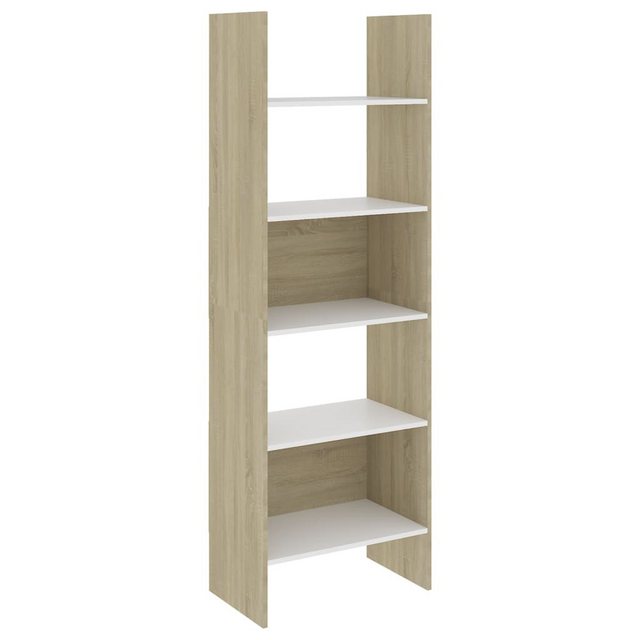 vidaXL Bücherregal Bücherregal Weiß und Sonoma-Eiche 60x35x180 cm Holzwerks günstig online kaufen