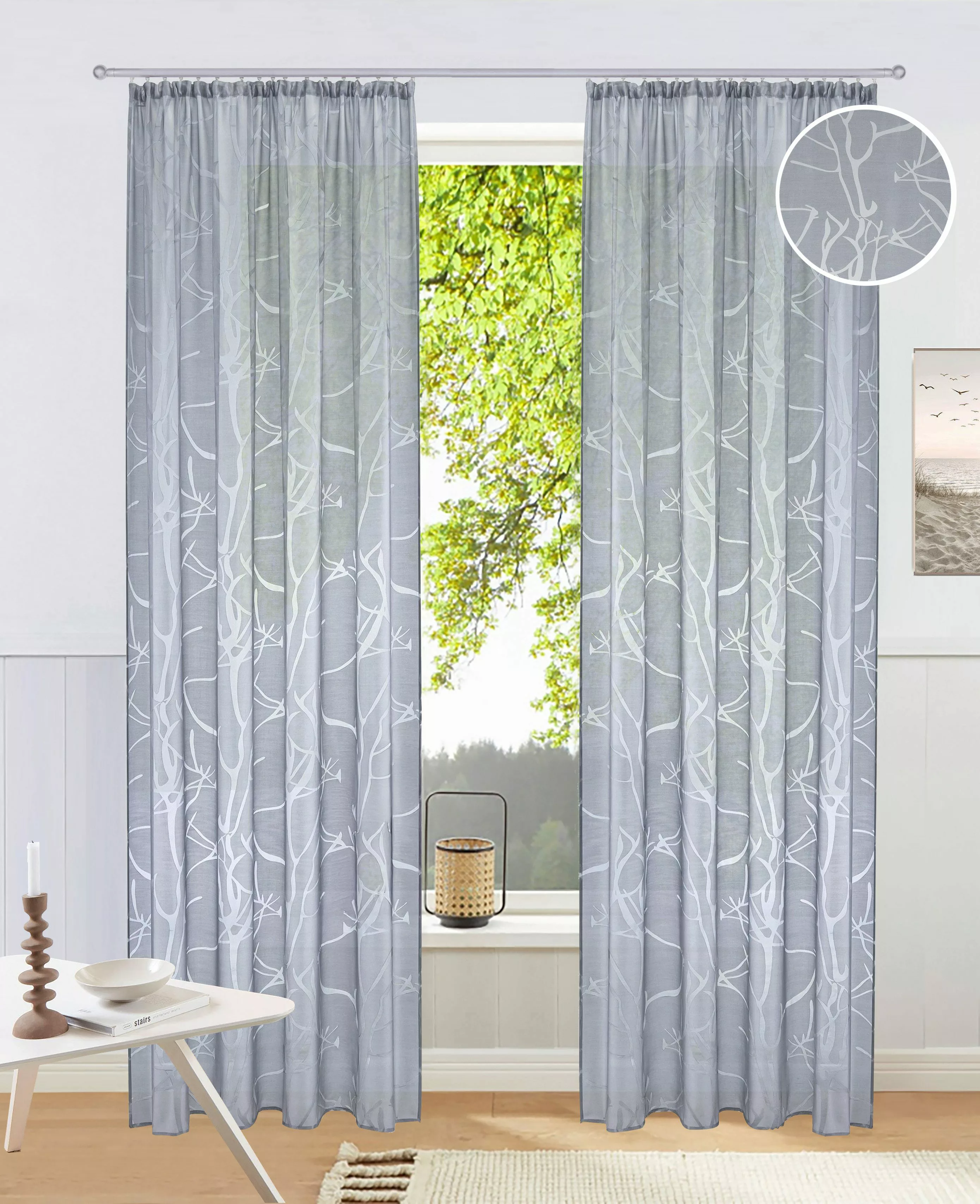 my home Gardine Anna, Kräuselband (1 günstig online kaufen