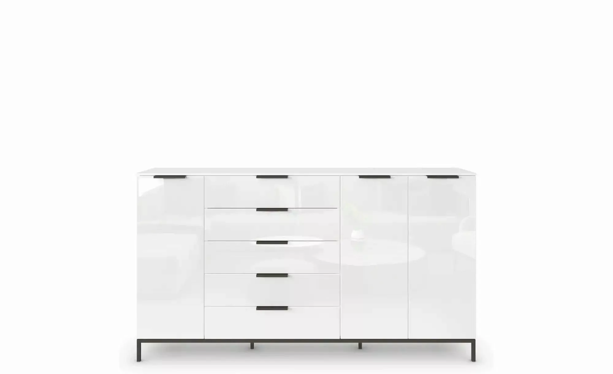 Highboard   ¦ weiß ¦ Maße (cm): B: 199 H: 111 Kommoden & Sideboards > Highb günstig online kaufen