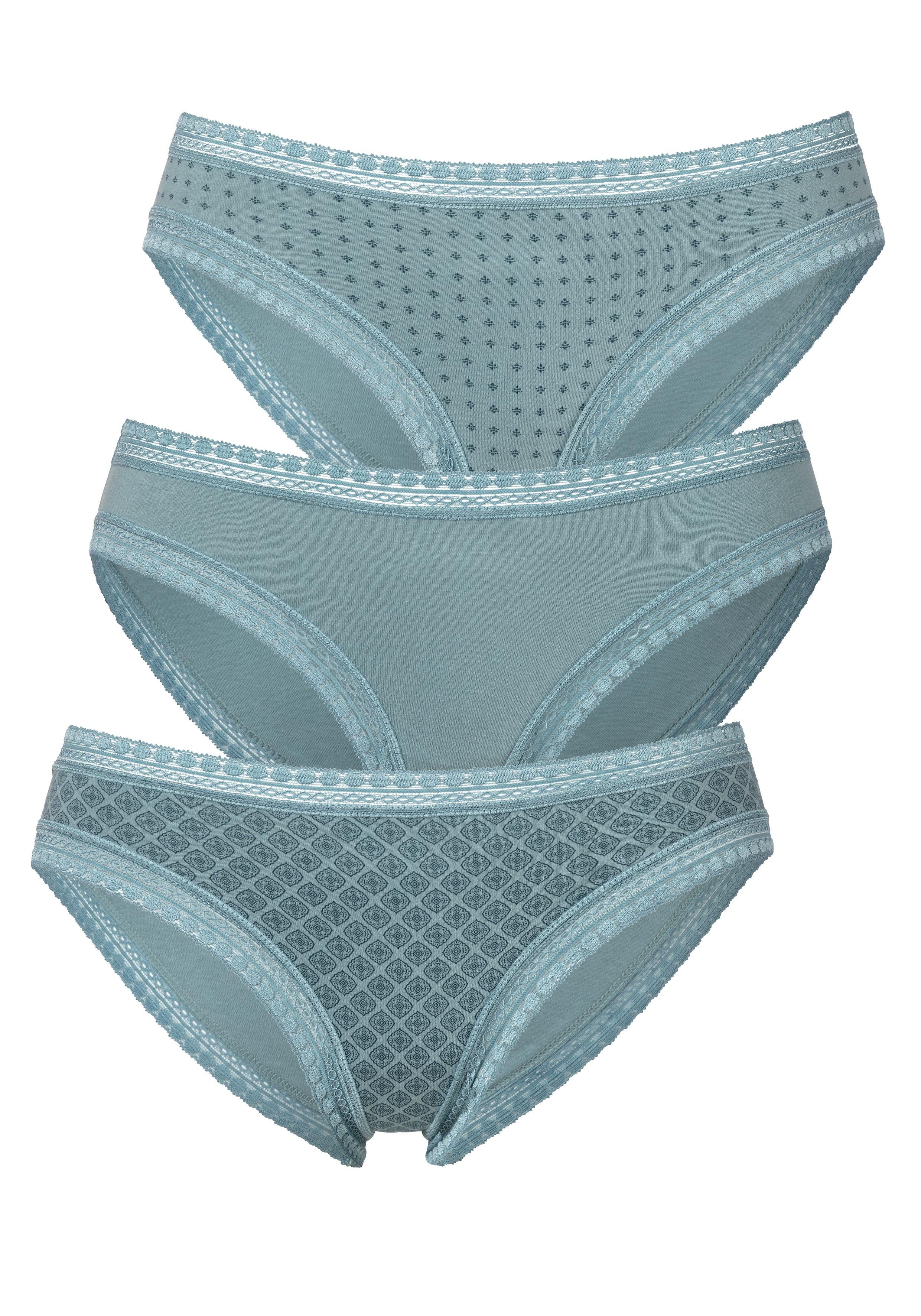 LASCANA Bikinislip, (Packung, 3 St.), aus elastischer Baumwolle mit weicher günstig online kaufen