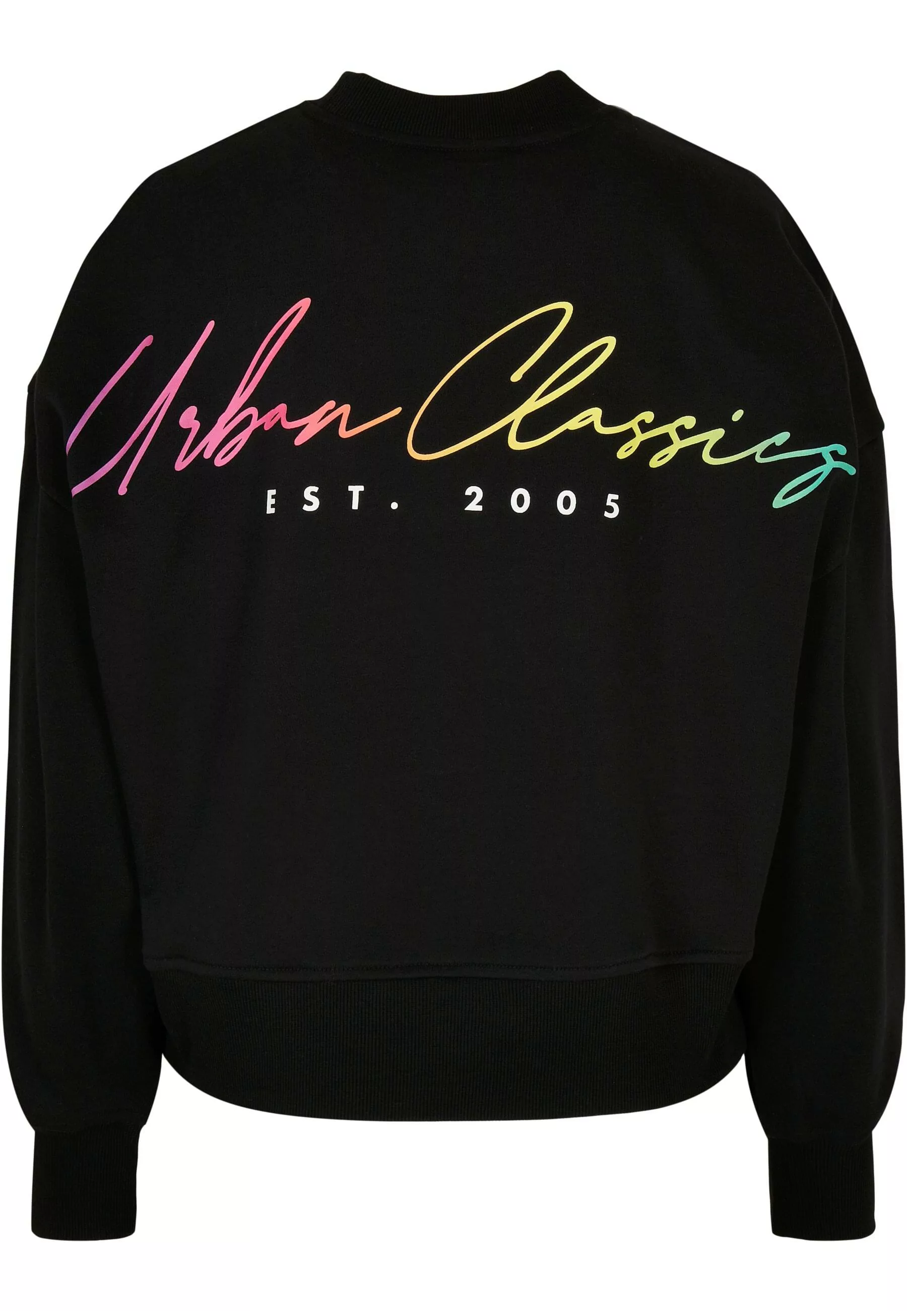 URBAN CLASSICS Sweater "Urban Classics Damen Ladies Oversized Rainbow Crewn günstig online kaufen