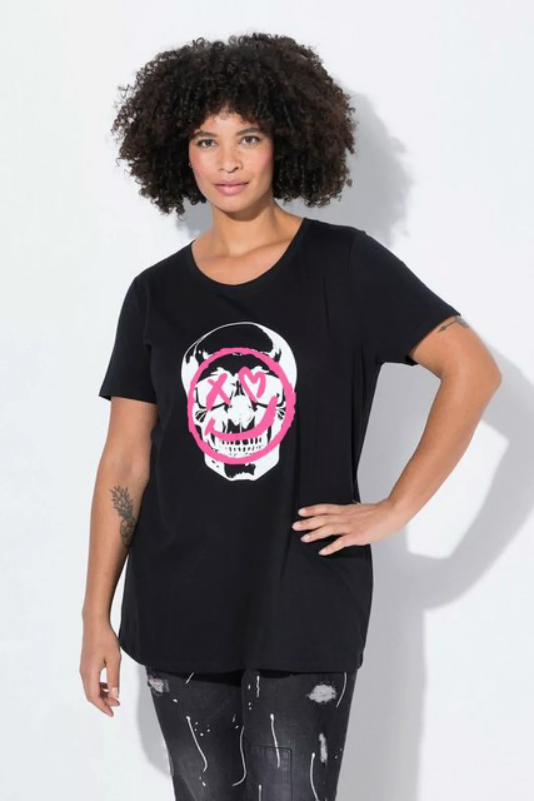 Angel of Style T-Shirt T-Shirt A-Linie Totenkopf/Smiley günstig online kaufen