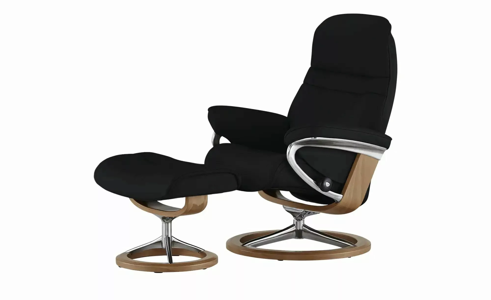 Stressless Relaxsessel mit Hocker Leder Sunrise S ¦ schwarz ¦ Maße (cm): B: günstig online kaufen