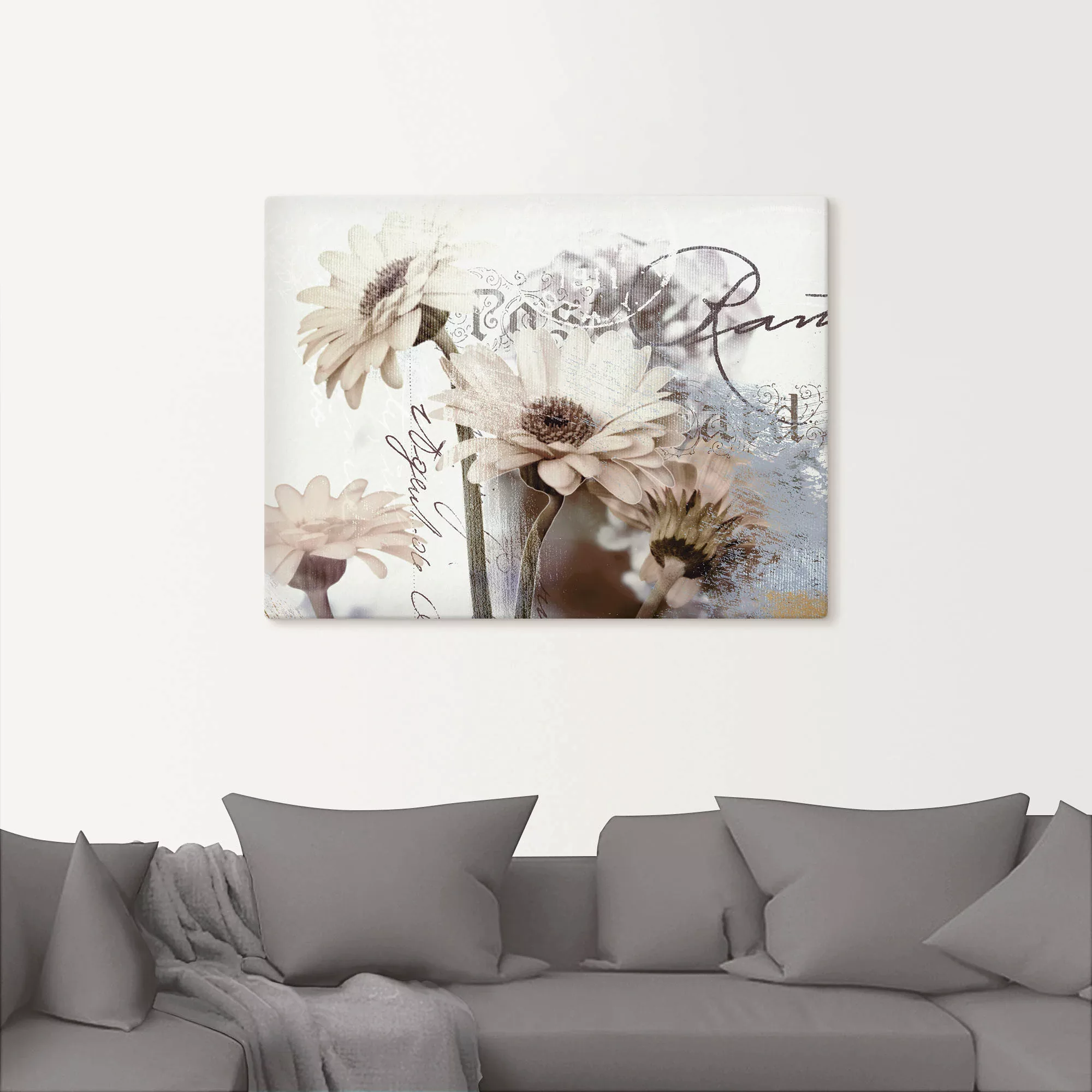 Artland Wandbild "Gerberas Detail", Blumenbilder, (1 St.), als Leinwandbild günstig online kaufen