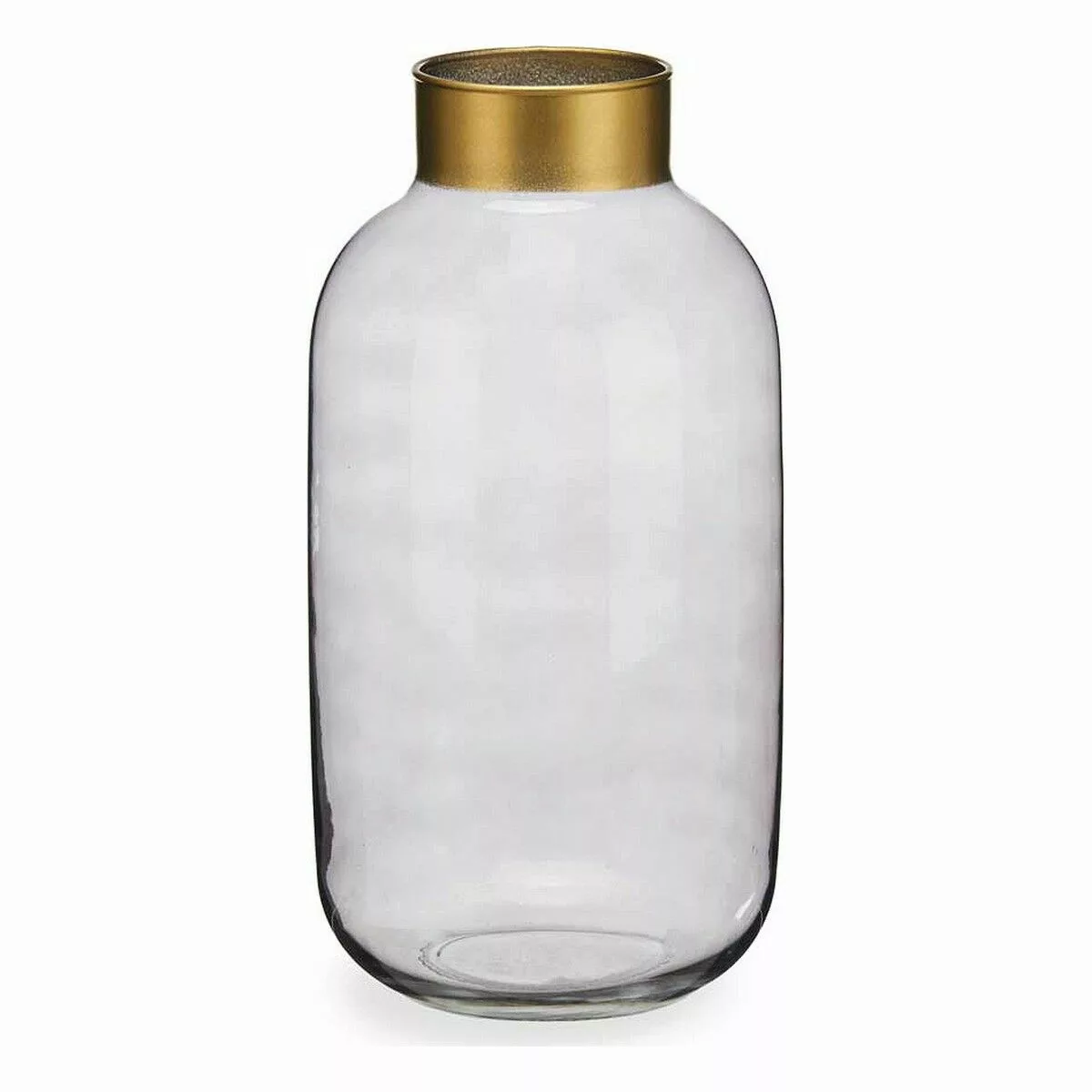 Vase Weich Grau Golden Glas (14,5 X 29,5 X 14,5 Cm) günstig online kaufen