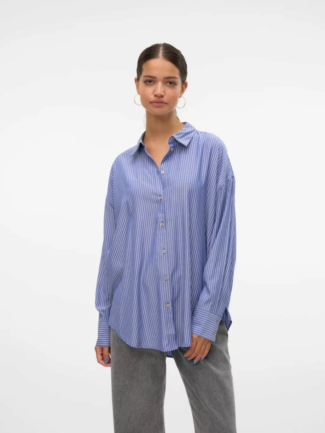 Vero Moda Langarmbluse "VMNORA LS OVERSIZE SHIRT WVN GA NOOS" günstig online kaufen