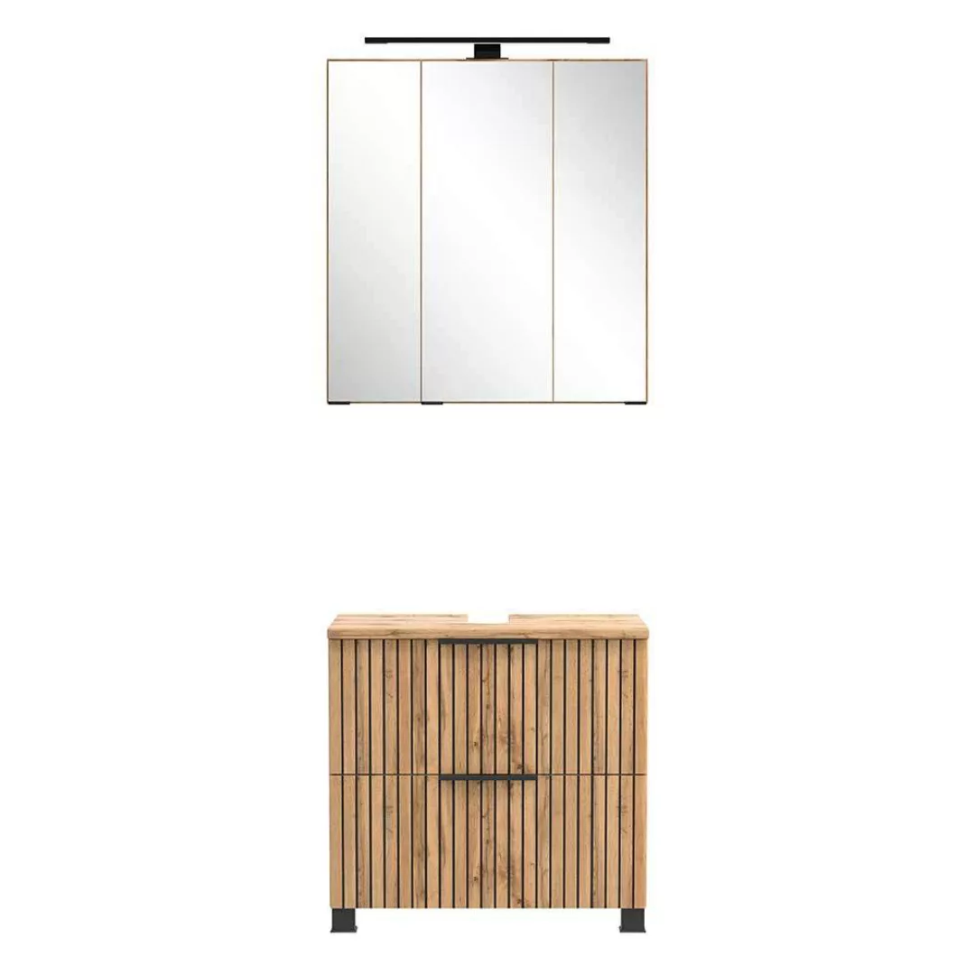 Bad Set mit Spiegelschrank Made in Germany 60 cm breit (zweiteilig) günstig online kaufen