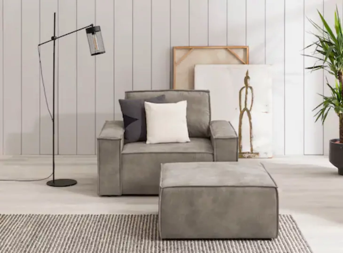 Home affaire Sessel »SHERWOOD«, Loveseat und Hocker im Set, passend zur Pol günstig online kaufen