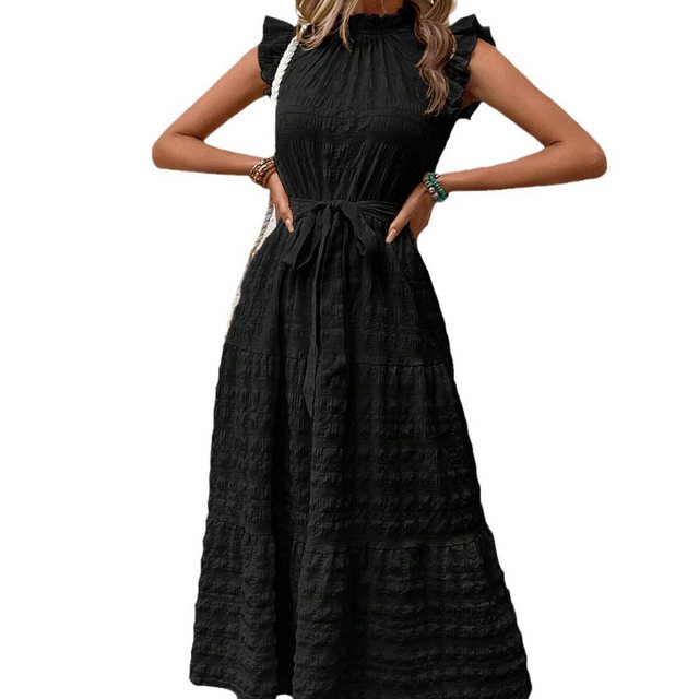 KIKI Strandkleid Sommermode Schwarzes langes Kleid günstig online kaufen
