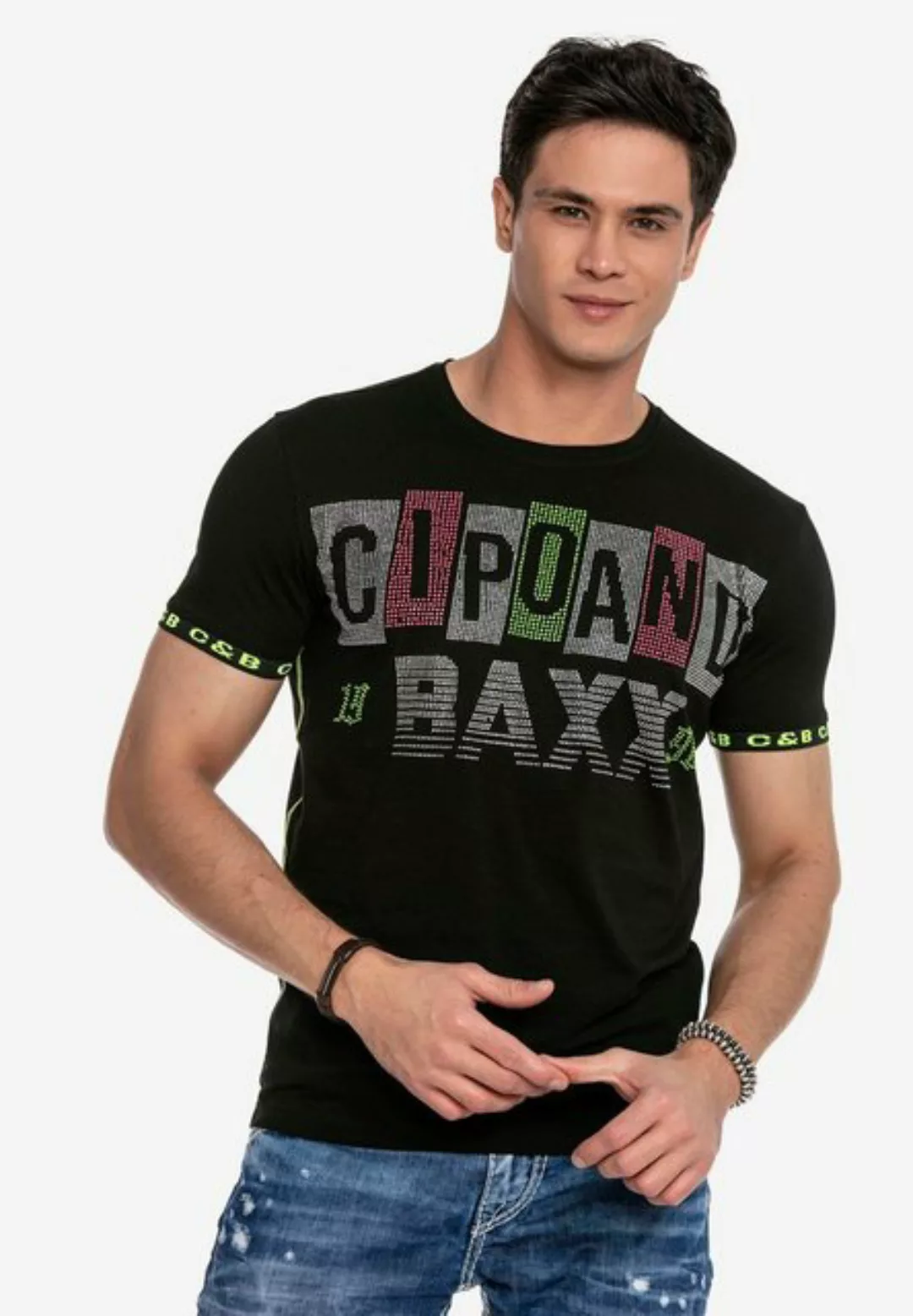 Cipo & Baxx T-Shirt, in extravagantem Look günstig online kaufen