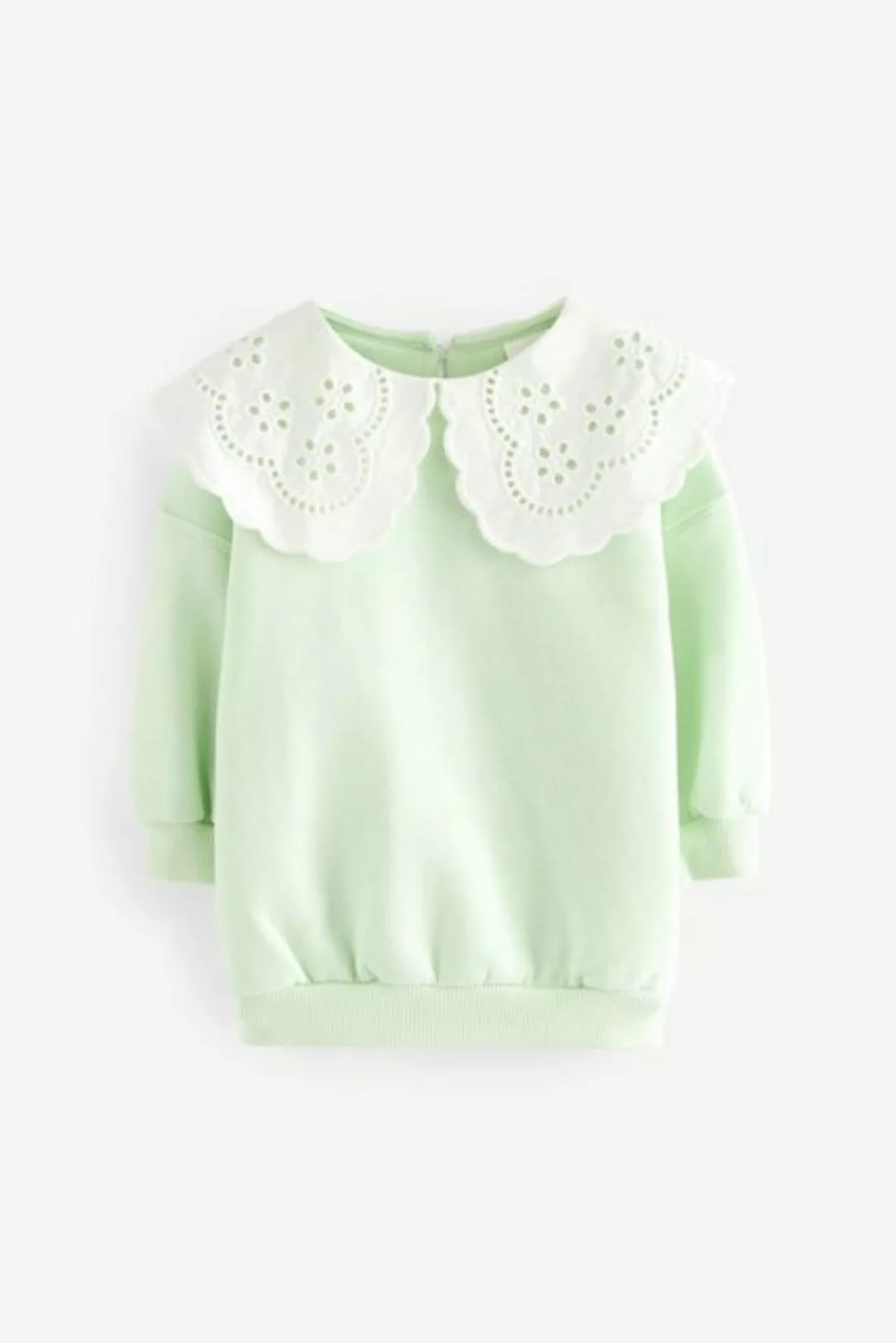 Next Sweatshirt Sweatshirt mit Lochstickereikragen (1-tlg) günstig online kaufen