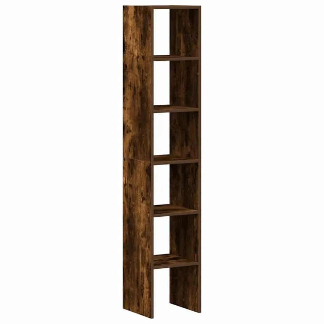 vidaXL Fächerschrank Bücherregale 2 Stk. Stapelbar Räuchereiche 30x30x80 cm günstig online kaufen