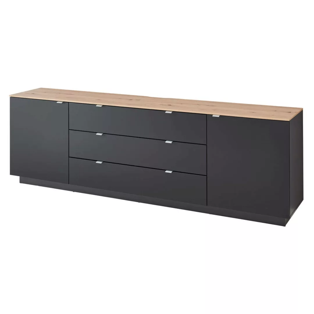 TV-Sideboard Fernsehschrank schwarz mit Artisan Eiche, Breite 240 cm CUST-3 günstig online kaufen