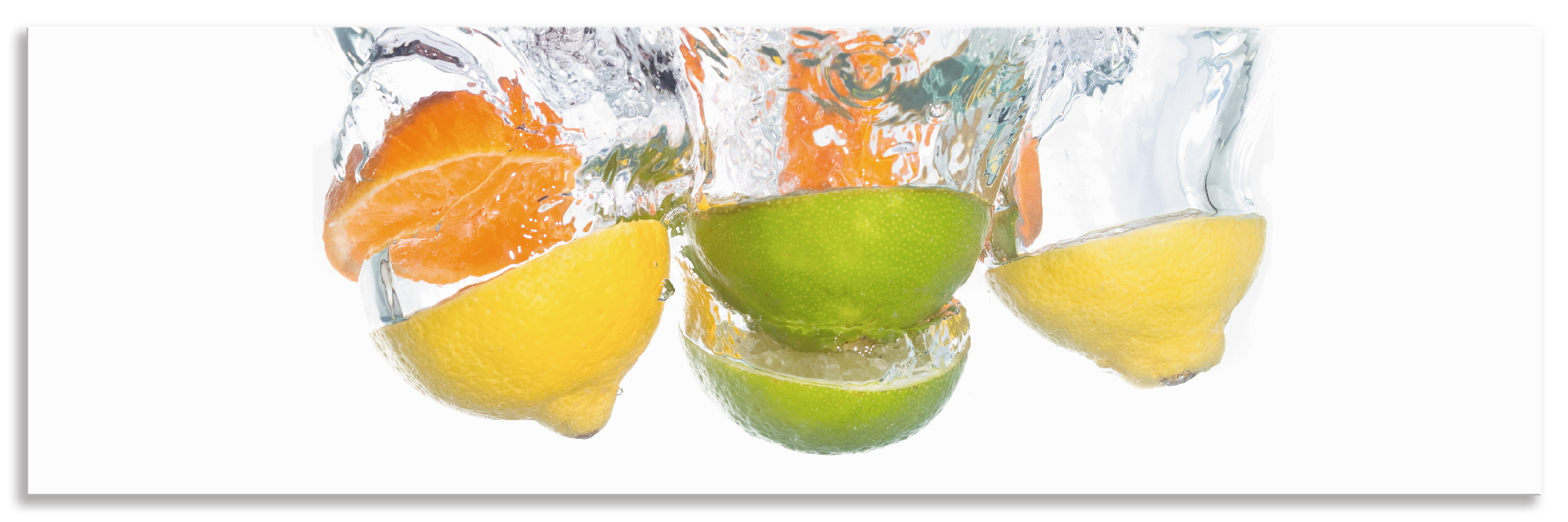 Artland Küchenrückwand »Zitrusfrüchte fallen in klares Wasser«, (1 tlg.), A günstig online kaufen