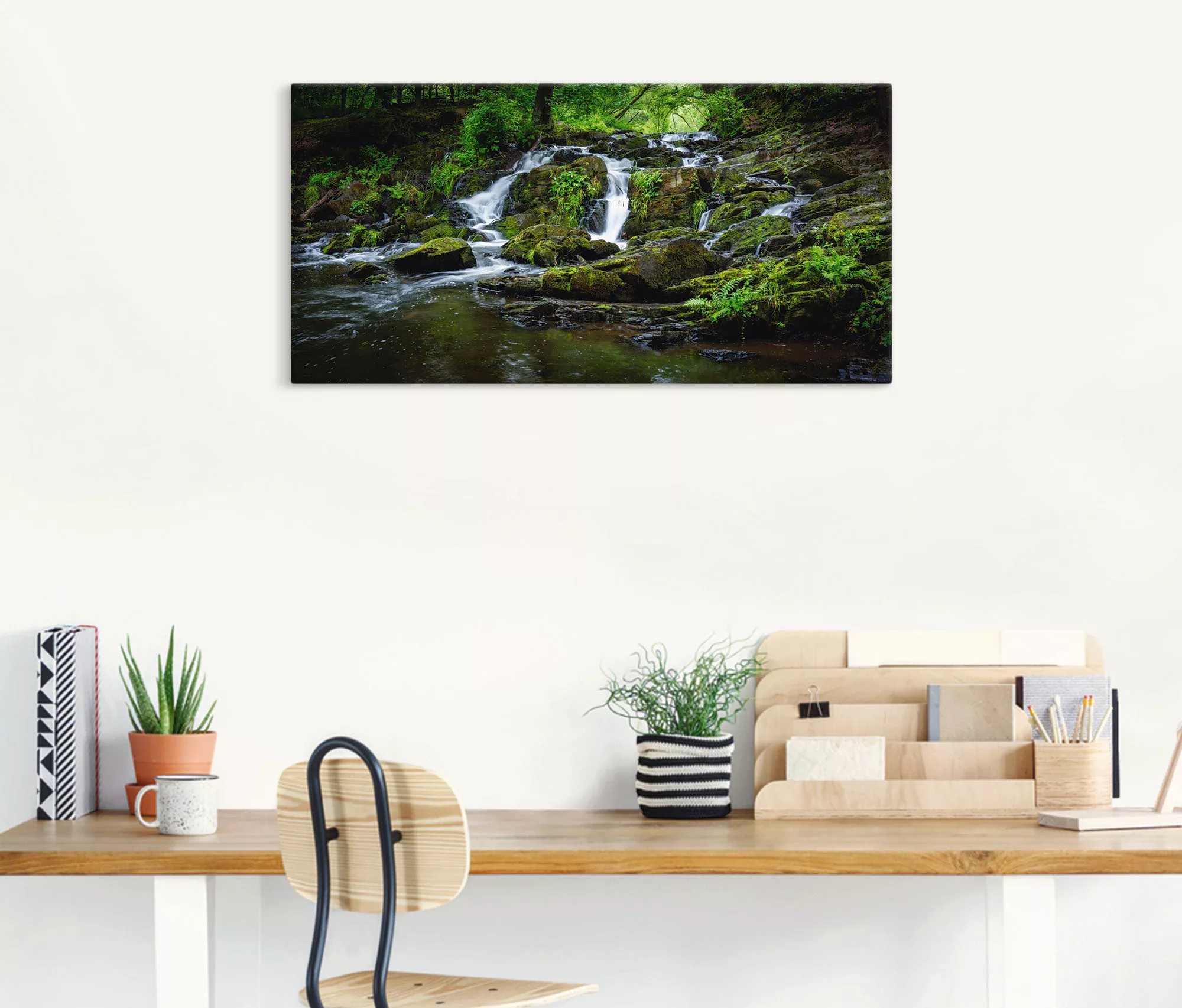 Artland Wandbild "Wasserfall Panorama", Wasserfallbilder, (1 St.), als Lein günstig online kaufen