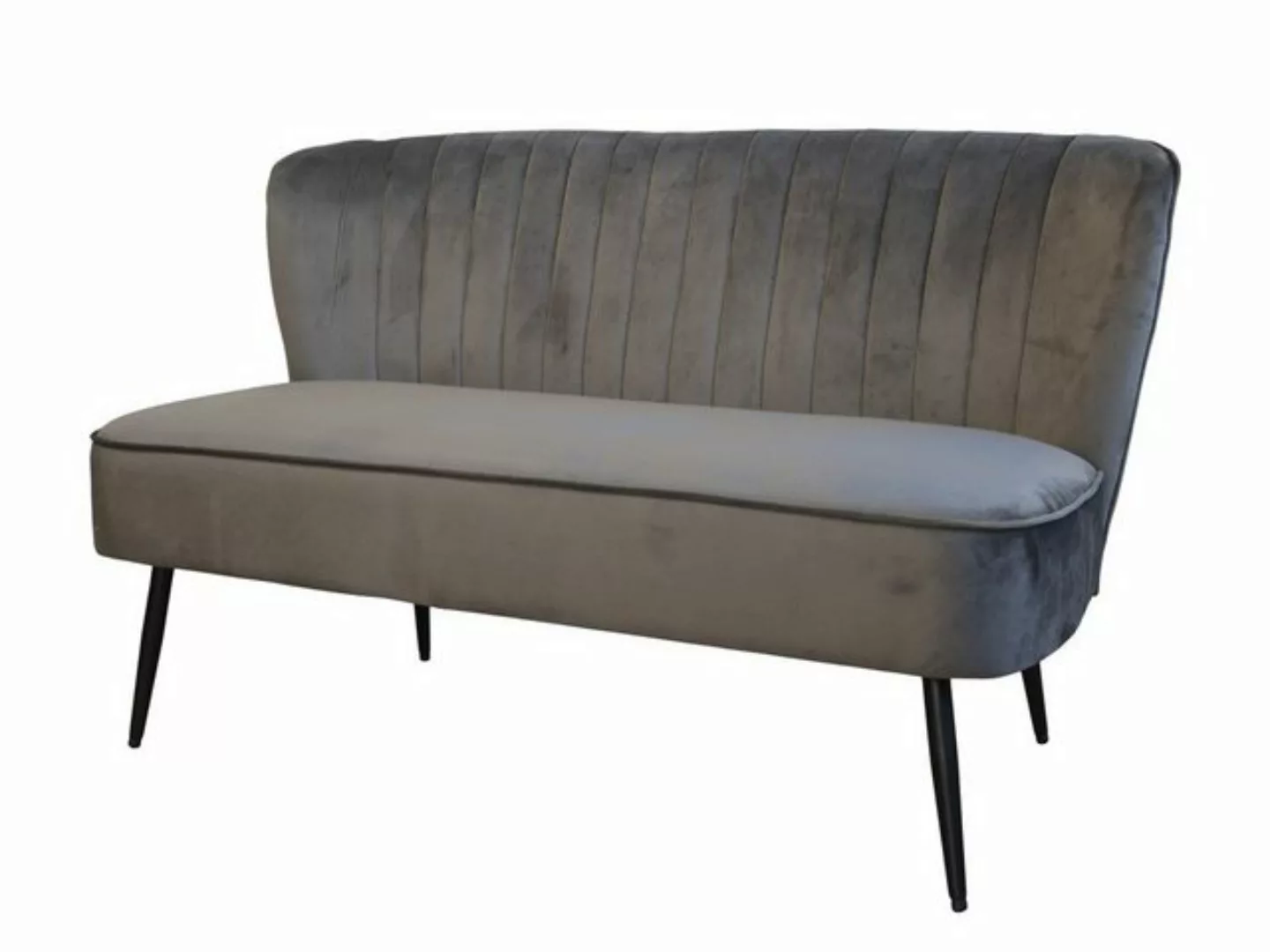 Annimuck Sofa Chic Antique Marat Sofa Velour H79/L127/B65 cm kohle, 1 Teile günstig online kaufen