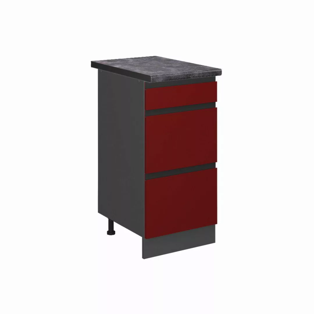 Vicco Unterschrank R-Line, Rot/Anthrazit, 40 cm günstig online kaufen