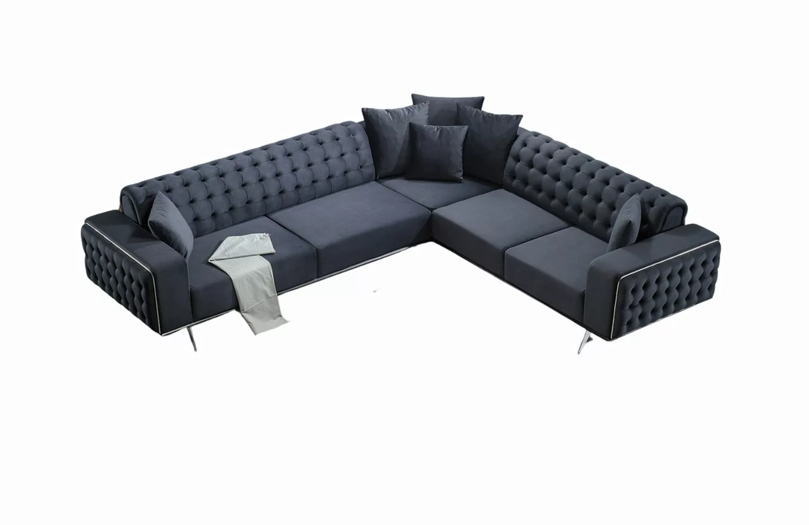 Villa Möbel Ecksofa Torro, Set, mit Relax-/Bettfunktion durch umklappbare R günstig online kaufen