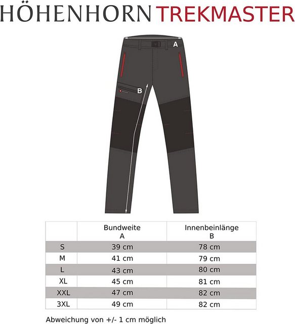 Höhenhorn Funktionshose Trekmaster Herren Wanderhose Softshellhose Gefütter günstig online kaufen