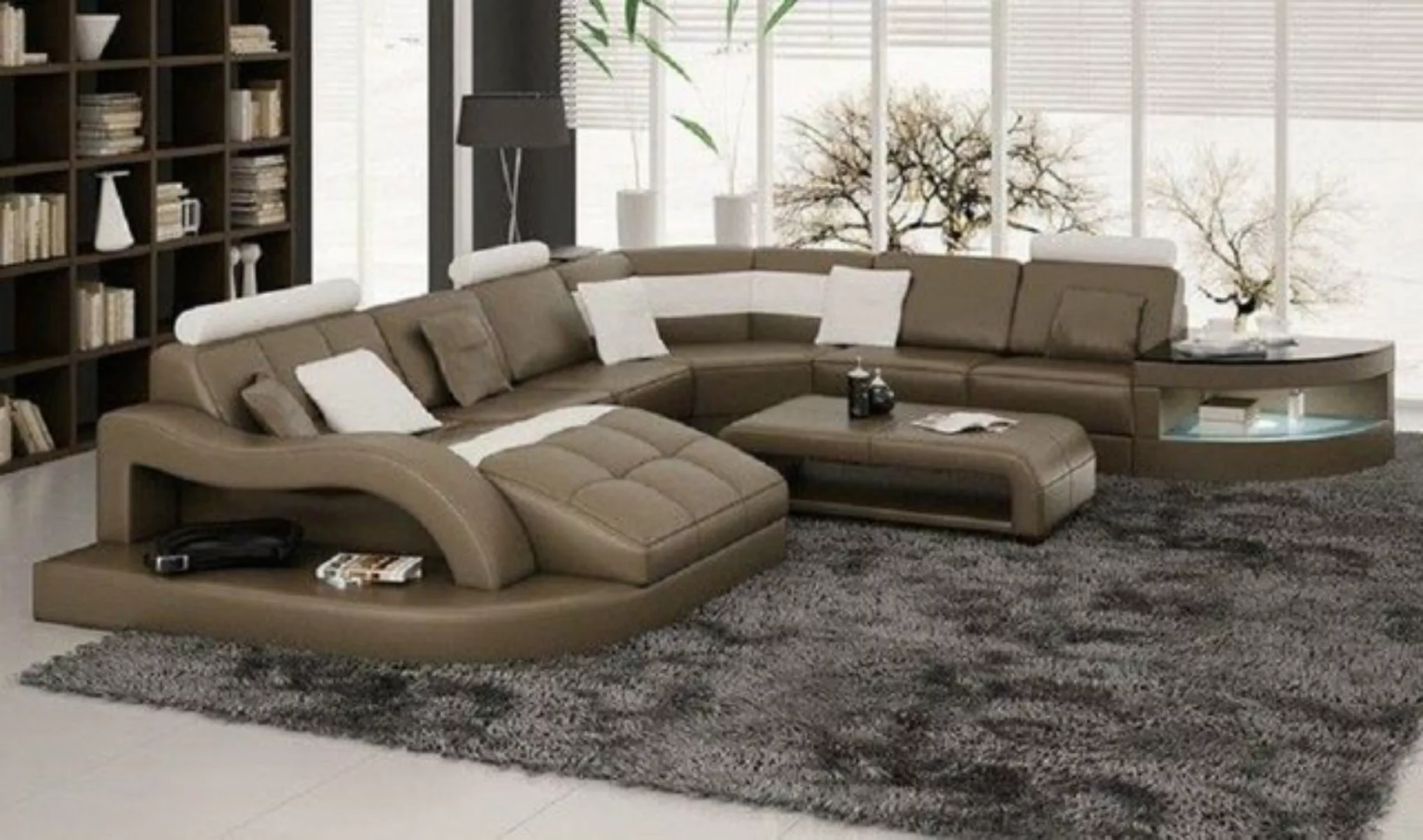 JVmoebel Ecksofa Designer Wohnlandschaft U-Form Couch Ecksofa Polster Garni günstig online kaufen