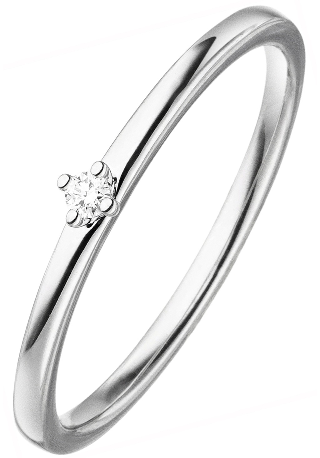 JOBO Fingerring, 585 Weißgold mit Diamant günstig online kaufen