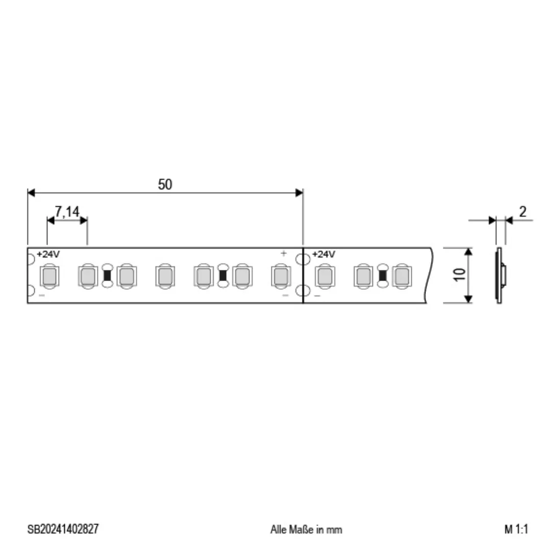 EVN Lichttechnik LED-Strip 5m 2700K 24V/DC IP20 SB20241402827 günstig online kaufen