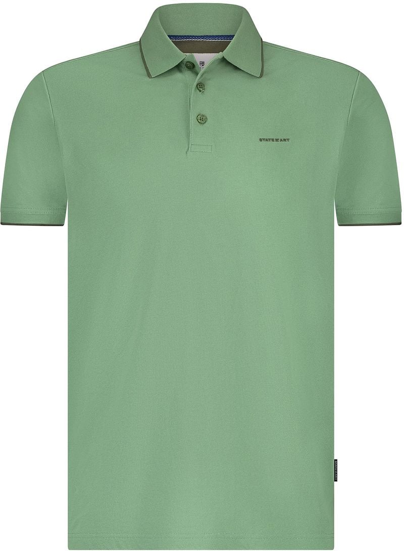 State of Art Poloshirt Piqué Grün - Größe 4XL günstig online kaufen