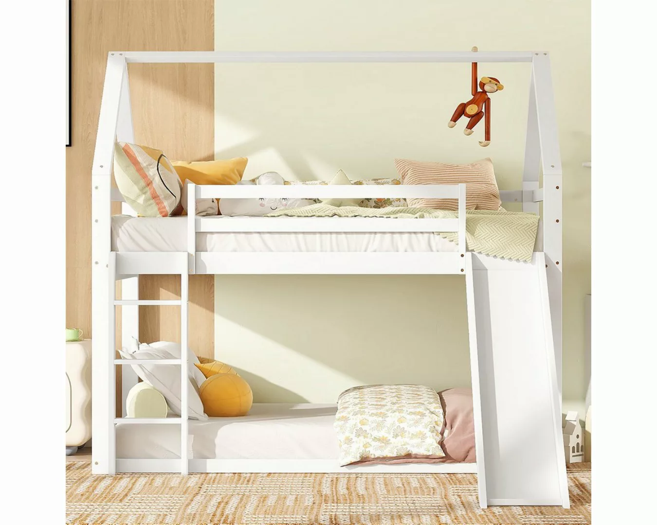 XDeer Hausbett Hausbett mit Rutsche und Leiter Kinderbett Einzelbett, Etage günstig online kaufen