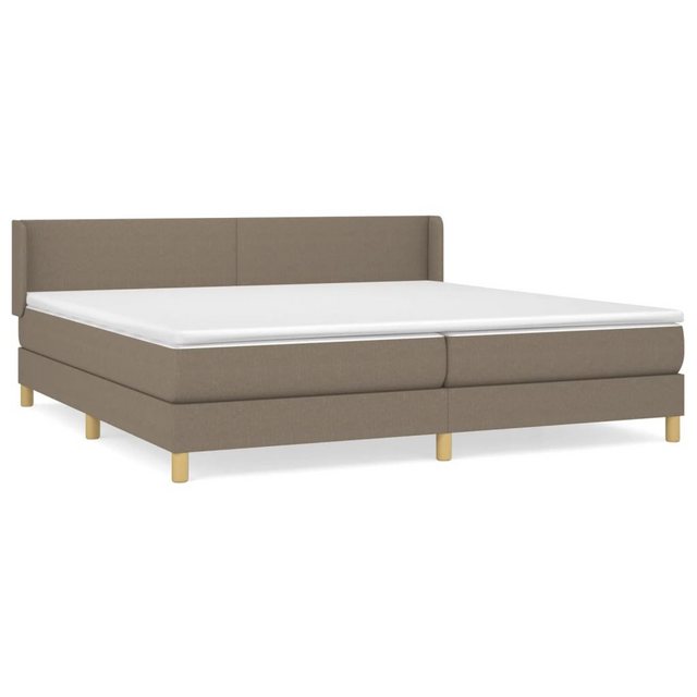 vidaXL Boxspringbett Boxspringbett mit Matratze Taupe 200x200 cm Stoff Bett günstig online kaufen