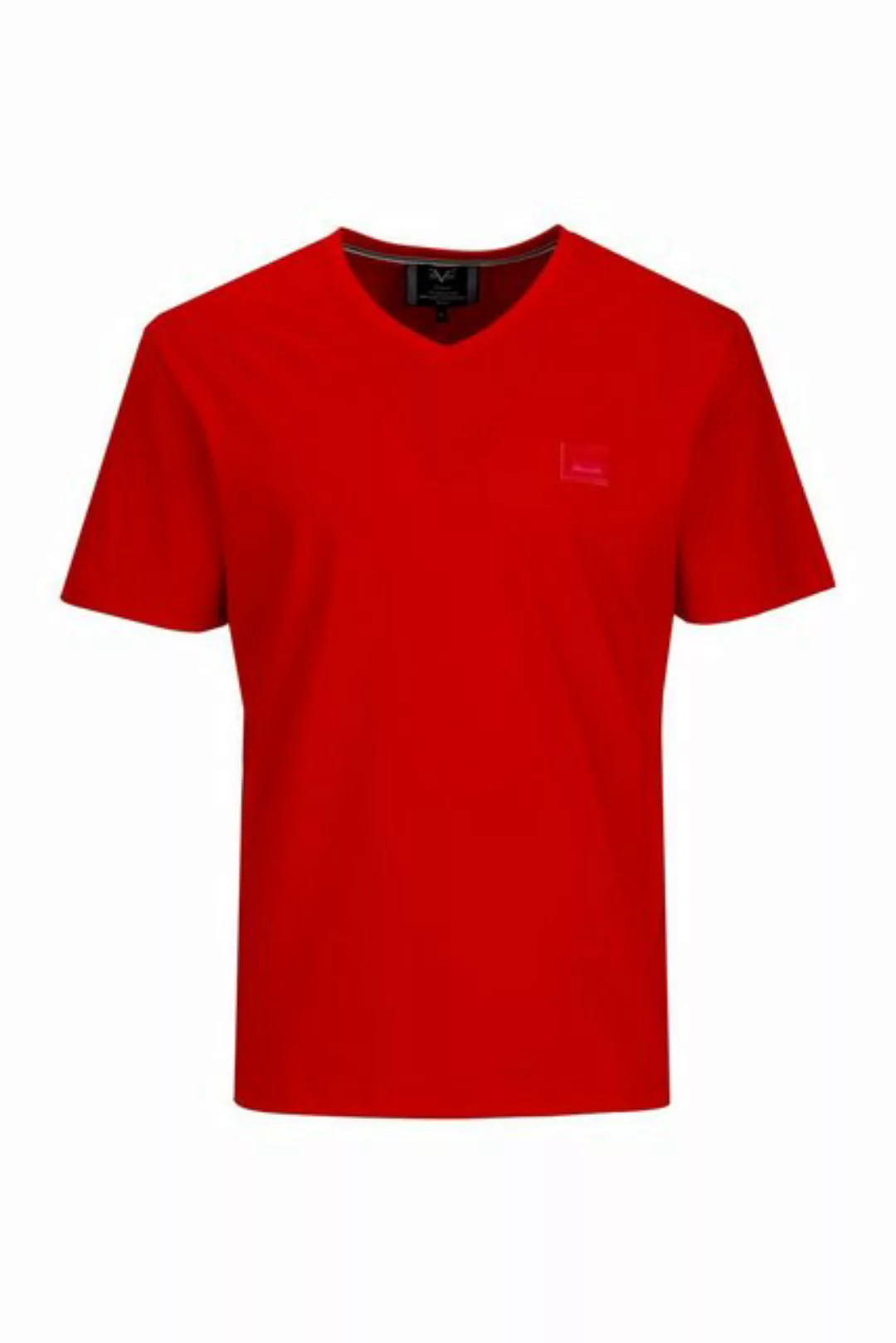 19V69 ITALIA T-Shirt TONI M.P. Stylisches Herren V-Ausschnitt Shirt aus Bau günstig online kaufen